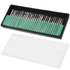 Kit 30 Pontas Diamantadas 3mm 1/8 para Micro Retífica Dremax