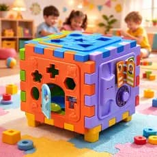 Brinquedo Educativo Infantil - Cubo Didático GRANDE Unisex Menino/Menina 6 Meses + Bebê Diversas Formas de Brincar