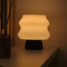 Abajur de Mesa Moderno - Luminária Minimalista Luz Quente Decoração Sala Quarto Escritório Acompanha Lampada
