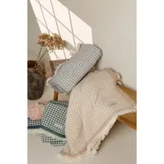 Manta Sofa Cama Peseira Decorativa Gigante 1,60 x 2,00mt King 100% Algodão Retrátil Xalé Artesanal Luxo