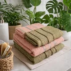 Kit/Jogo Toalha Banho e Rosto 4Pçs 100% Algodão Banhão Alta Absorção Felpuda DMC Toalhas Premium Toalha Verão