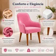 Cadeira Esmeralda Confortável Moderna Decorativa Perfeita Para Jantar Recepção Penteadeira Maquiagem