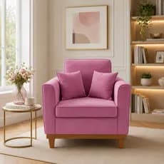 Poltrona Benny Reforçada Primeira Linha em veludo Decorativa Recepção Sala de Tv