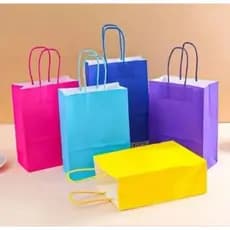 10 sacolas de papel kraft colorida várias cores e tamanhos festa junina