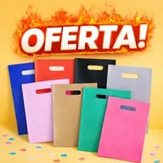 Kit 100 Un Sacolas Plásticas Boca Palhaço Alça Vazada para loja