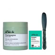 Mascara Matizadora blond Efeito Pérolado Para Cabelos Loiros Let Me Be 500g