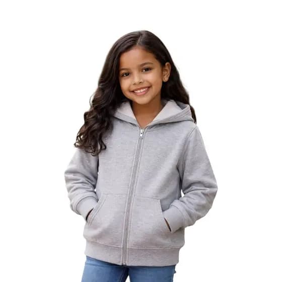 Jaqueta  - Moletom Flanelada Menino e Menina Capuz Zíper Infantil 1 ao 16 unisex