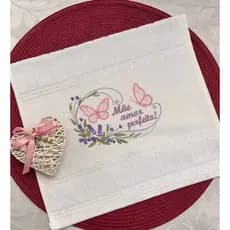 Presente dias das Mães Toalha de Mão Lavabo ou Rosto Bordada Personalizada
