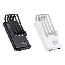 Carregador Portátil Power Bank Agold Bte-29 10000mah 4 Em 1 Cor Branco