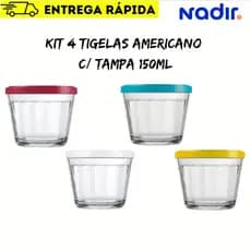 KIT 4 TIGELAS AMERICANO 150ML - NADIR