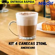 Kit 4 Canecas Americano 270ml - Nadir