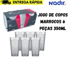 Jogo de Copos de vidro Marrocos 350ml 6 peças - Nadir