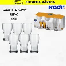 Jogos de Copos de Vidro 6 peças 315ml - Frevo Nadir