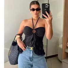 Bata Feminina Sofia Copa Do Mundo com Alça de Amarração e Babados Tendência Boho Tule, Copa 2026