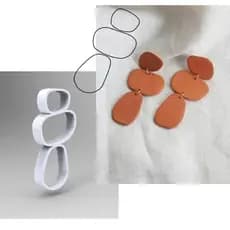 Cortador para Polymer Clay - brincos molde de bijuteria e artesanato