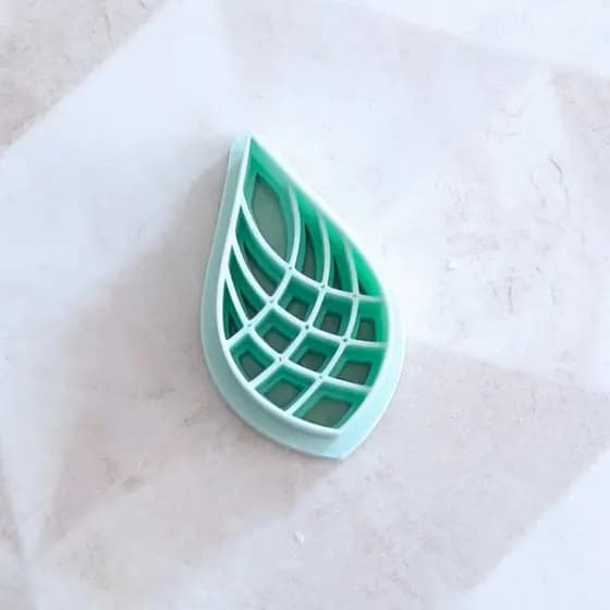 Cortador para Polymer Clay Gota com Tramas Geométricas