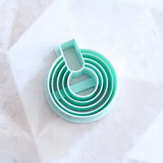 Cortador para Polymer Clay Circulo Argola com Anel Central