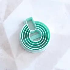 Cortador para Polymer Clay Circulo Argola com Anel Central