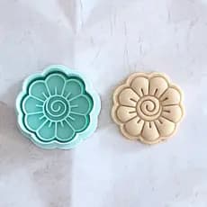 ortador de Biscoito e Carimbo | Flor Espiral