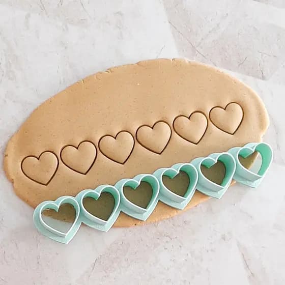 Cortador de Biscoito Regua Mini Corações