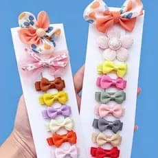 Kit Laços de Cabelo Bebê Menina Infantil 🎀 Presilha Antiderrapante Colorido Presente Conjunto Duplinha Cartela