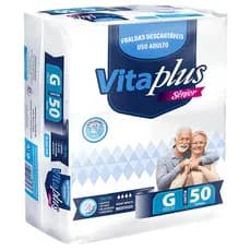 Fralda Geriátrica Adulto G Vita Plus Care Com 50 Unidades Tamanho Grande