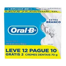 Creme Dental Oral B Branco Pasta de Dentes Pacote 12 X 70G