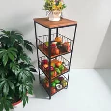 Fruteira Porta Filtro Rustica 3 andares em Oferta (Marrom)