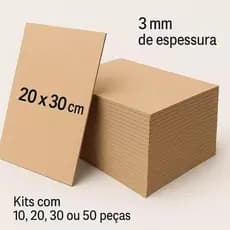 kit 10,20,30,50 Chapas Mdf Cru 3mm Placa 20x30 Artesanato Para Sublimação Quadros - 10 unidades