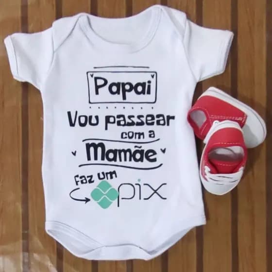 Body de Bebe Manga Curta Frases Unissex 100% Suedine