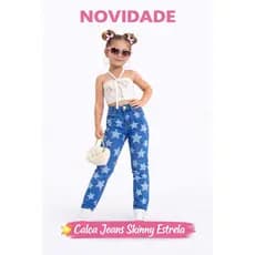 CALÇA SKINNY MON  DESENHOS  INFANTIL JUVENIL MENINA  BLOGUEIRA