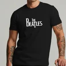 Camiseta The Beatles Masculina Estampa Banda Rock Clássico Algodão 100% Confortável Casual