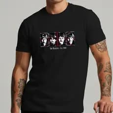 Camiseta Masculina The Beatles Rock Retrô Vintage Estampada Basica