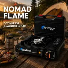 Fogareiro Portátil a Gás com Maleta Compacto Camping Churrasco Viagem Cozinha Outdoor