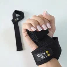Strap Academia Par Antiderrapante Para Levantamento de Peso Barra Straps Com Apoio de Punho Unissex