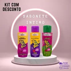 Kit Sabonete Íntimo Bababell – 3 Sabores para Frescor e Proteção Diária Tutti-Frutti, Uva, Melancia