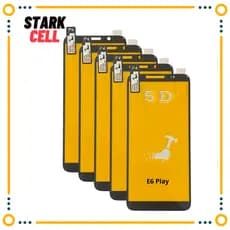 Kit com 5x Películas de Gel Cerâmica 5D 9D para Moto E6 Play