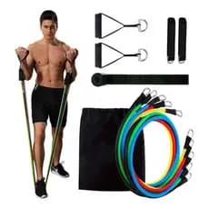 Kit 11 Elástico Extensor Exercício Fisioterapia Ditap Variedades Academia Em Casa Treino Completo