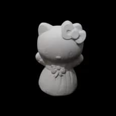 hello kitty 8 x 5 cm gesso cru para pintura decorção rei do gesso arte engesso .