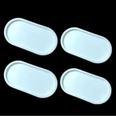 15 bandejas oval gesso cru decoração enfeite