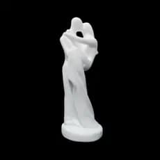 Casal noivos namorado 15 cm estilizado estatueta escultura decoração gesso cru para pintura rei do gesso arte engesso