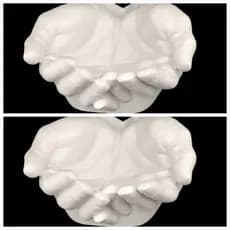 escultura decoração luxo mãos 2 peças enfeite casa quarto sala escritório gesso cru