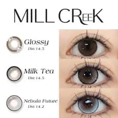 Mill Creek 2 Unidades/1 Par De Lentes De Contato Marrons Naturais Compre 1 E Ganhe 1 Grátis14.2/14.5 Mm 0 ~-8.00 Graus M