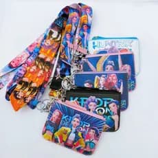 Carteira Infantil Porta-Moedas Com Cordão KPop Demon Hunters Cartoon Anime Rumi Mira Zoey Chaveiro Para Meninas Elegante