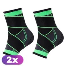 KIT 02 Tornozeleiras Esportiva De Compressão Ajustável Reforçada Maxboost