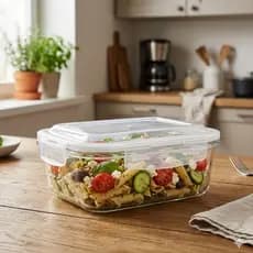 Pote Hermético de Vidro 1 Litro Com Tampa Até 05 Unidades Cozinha Marmita Legumes Microondas
