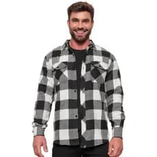 Blusa Xadrez Masculina Lenhador Flanela Tecido Grosso De Inverno