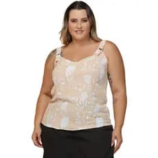 Regata Feminina Tecido Duna Plus Size Cores Estampas e Liso Verão