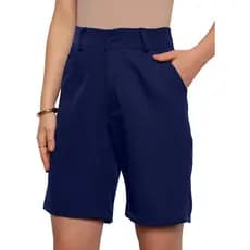 Bermuda Plus Size Feminina Alfaiataria Tam P até G3  Modas Fashion
