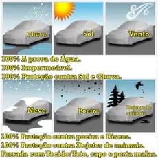 Capa Para Carro de Cobrir LOPEZCAR Impermeável 100% S/F Protege Sol Chuva Poeira P M G GG MOTO BIKE